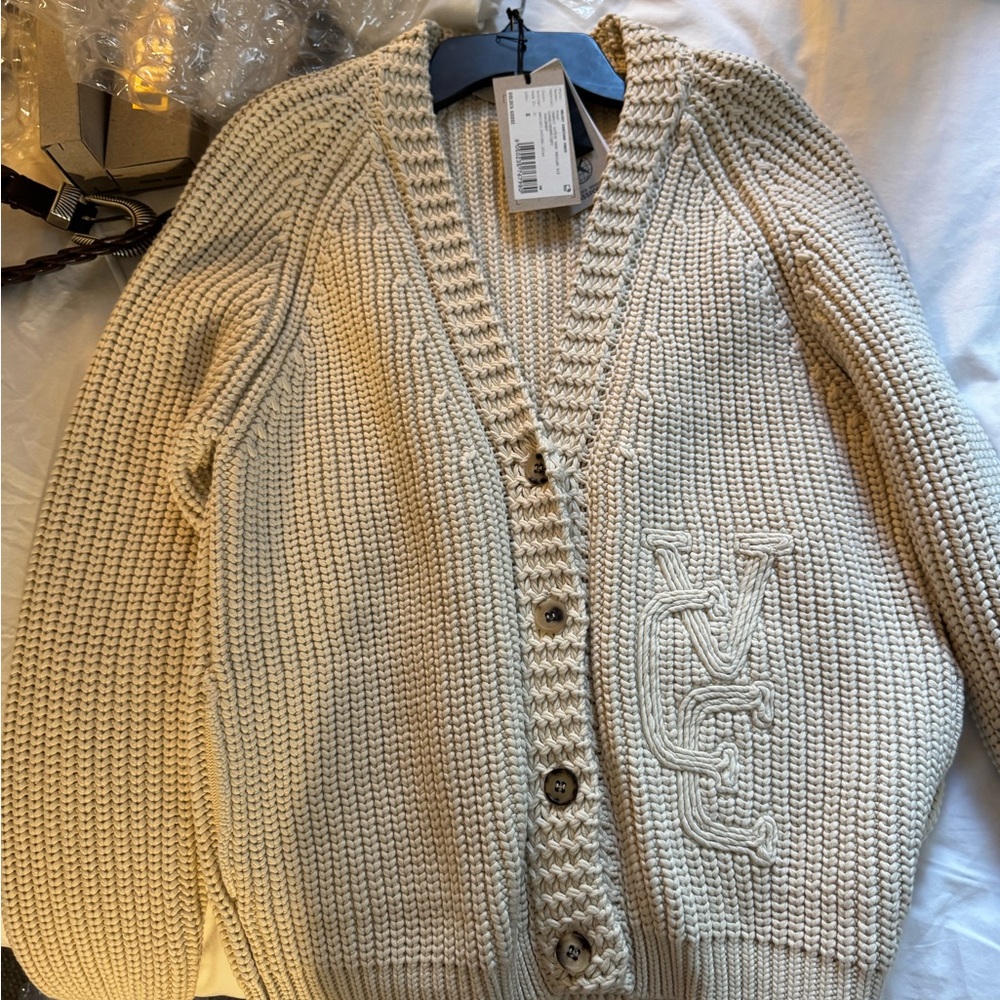 Golden Goose Cream Knit Cardigan